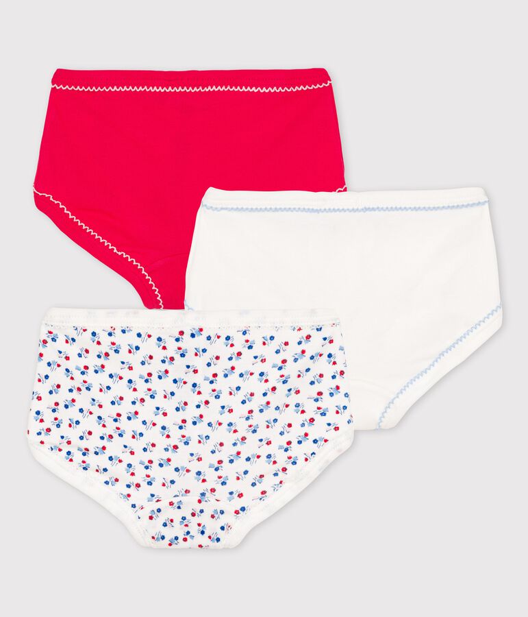 3er-Set Slips aus Baumwolle f&uuml;r M&auml;dchen vielfarbig