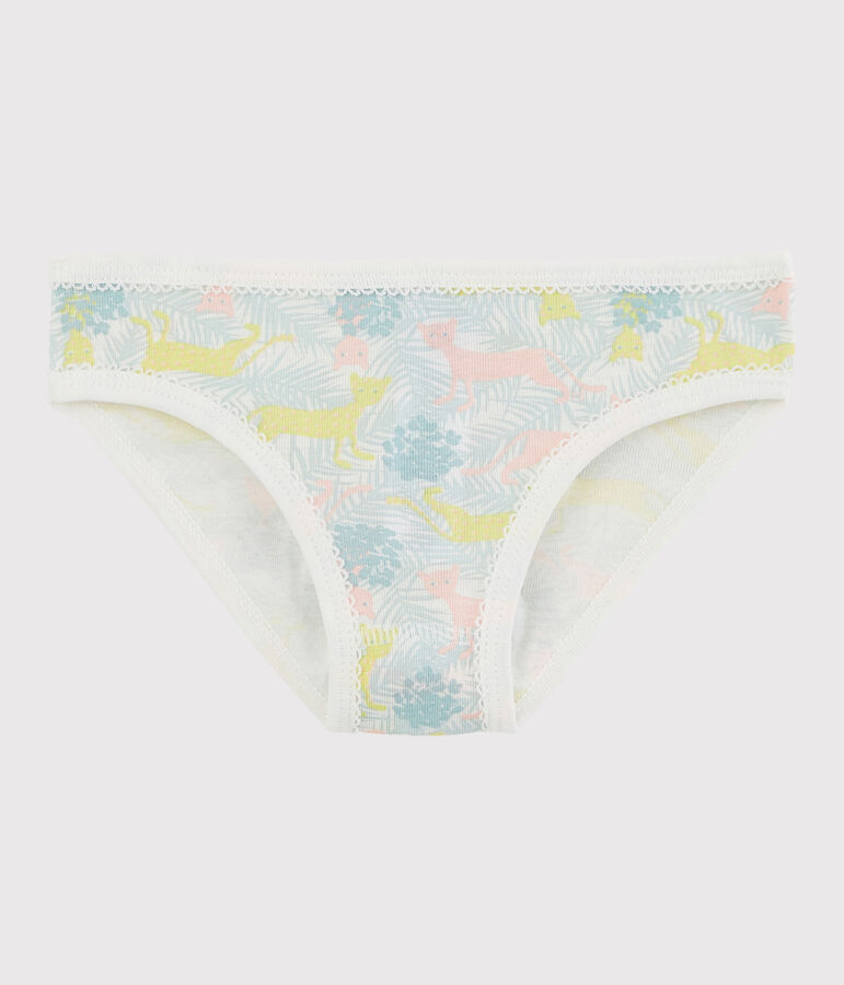 Baumwollh&ouml;schen f&uuml;r kleine M&auml;dchen weiss MARSHMALLOW/weiss MULTICO