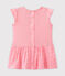 Baby-Mädchen-Kleid mit Schmetterlingsärmeln rosa PETAL