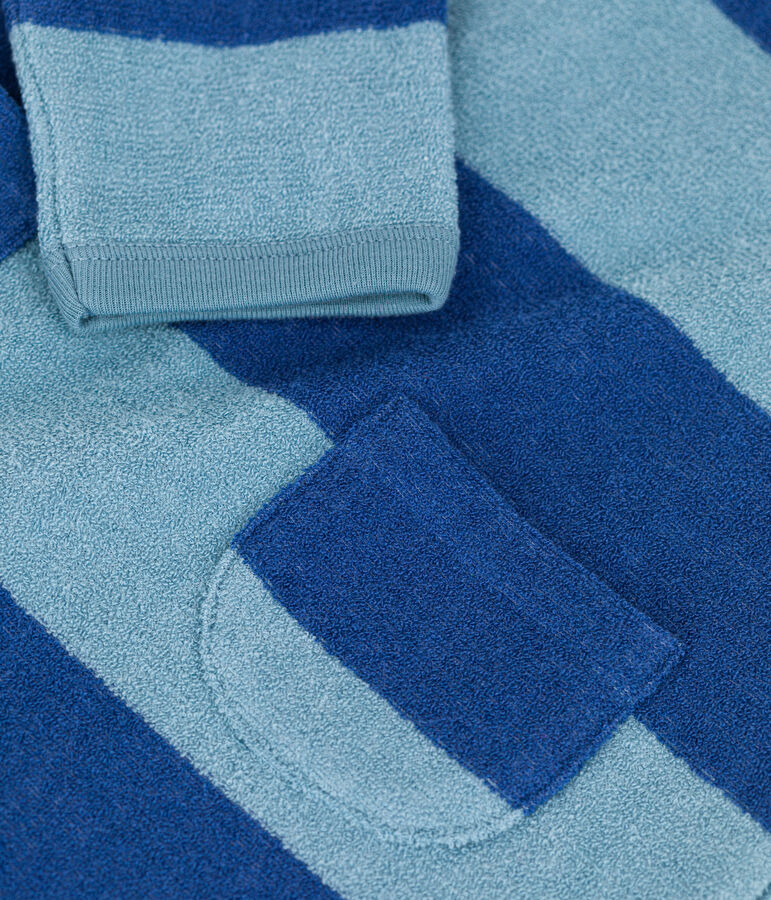 Langer Baby-Overall aus Frottee blau/blau