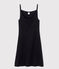 Klassisches Trägerkleid aus Baumwolle für Damen schwarz NOIR