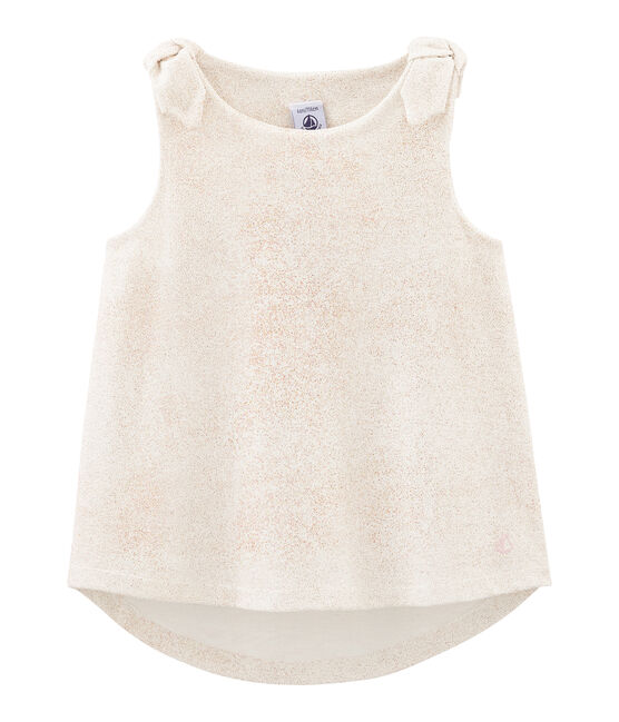 Kinder Tanktop M&auml;dchen weiss MARSHMALLOW/rosa COPPER