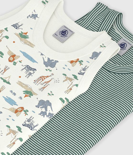 Set Kinder-Unterhemden aus Baumwolle mit Savannen-Motiv variante 1