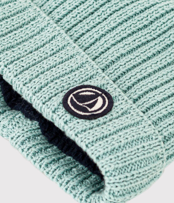 Baby-Mützchen mit Fleece-Fütterung grün PAUL