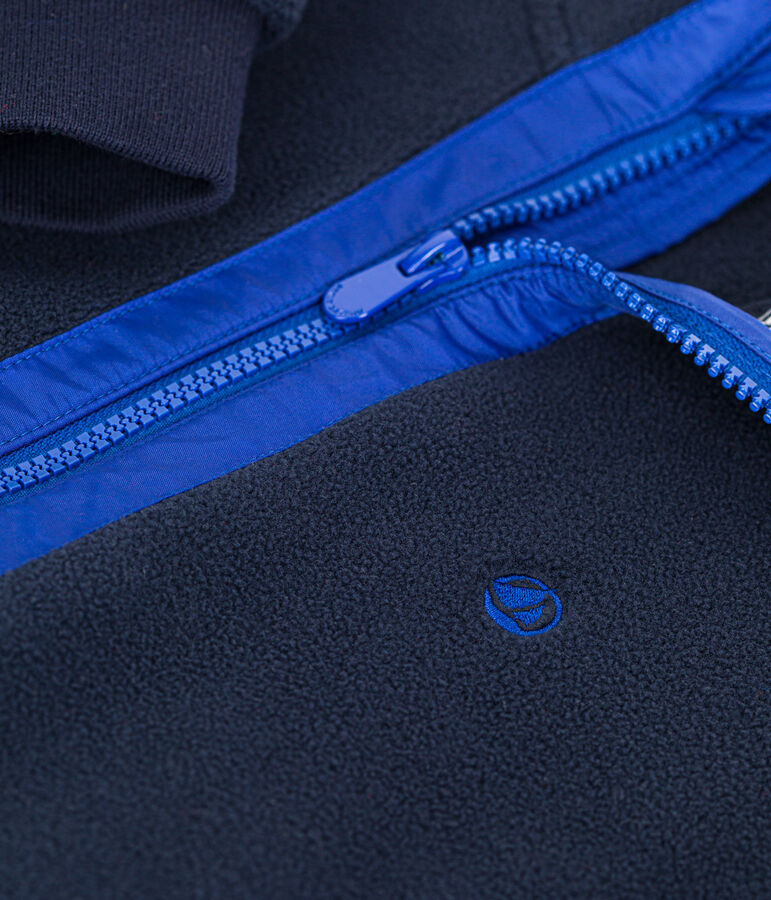 Kinder-Fleecejacke mit Rei&szlig;verschluss f&uuml;r Jungen blau SMOKING