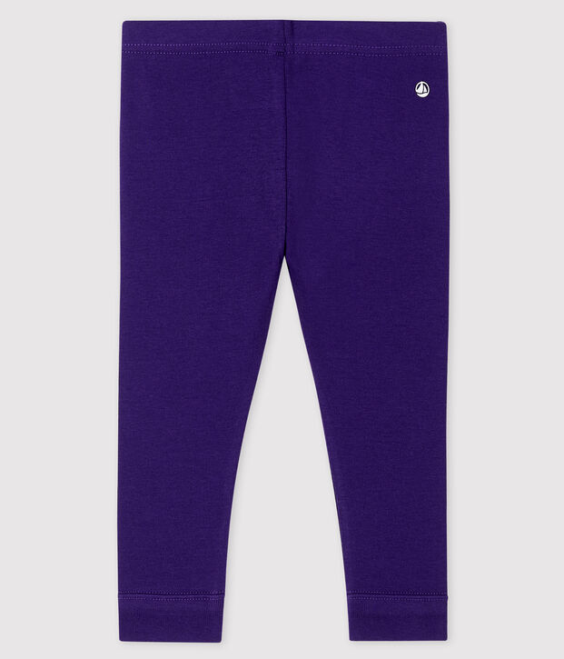 Einfarbige Baby-Legging aus 1x1-Rippstrick f&uuml;r M&auml;dchen ROXO