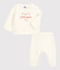 Zweiteiliges Baby-Set aus Woll- und Baumwoll-Strick
