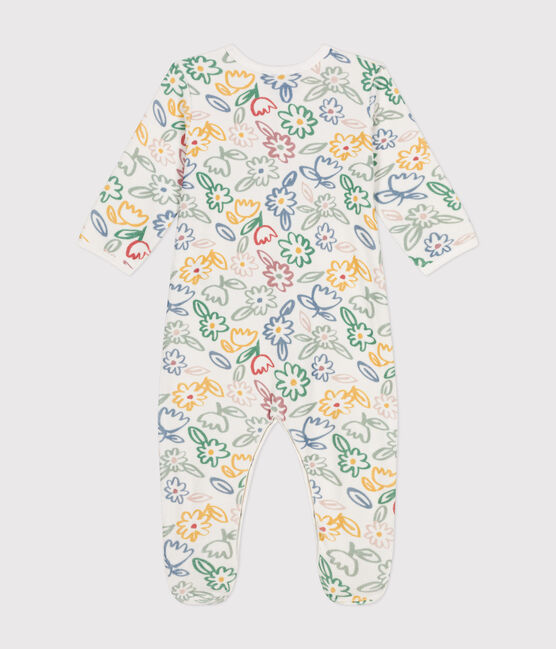 Strampler aus Nicki mit Blumenmotiv weiss MARSHMALLOW/weiss MULTICO