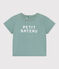 Kurzärmeliges Baby-T-Shirt aus einfarbiger Baumwolle grün PAUL