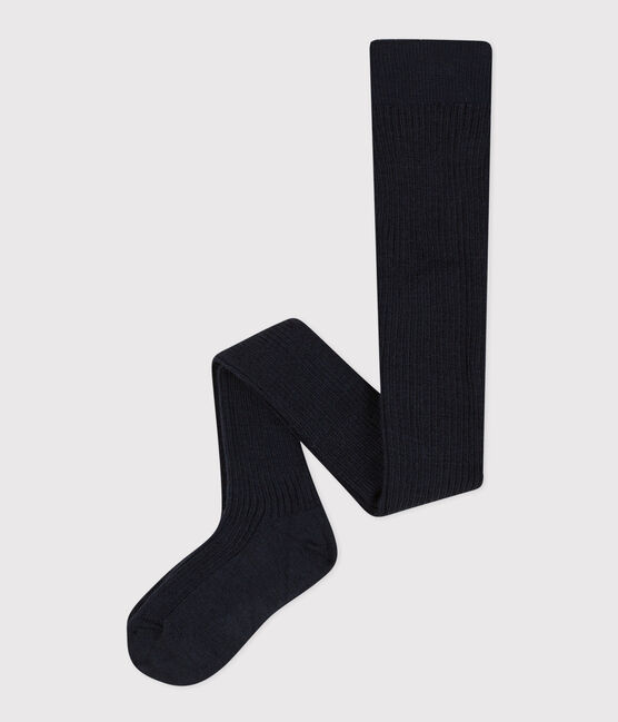 Baby-Strumpfhose aus Wolle blau SMOKING