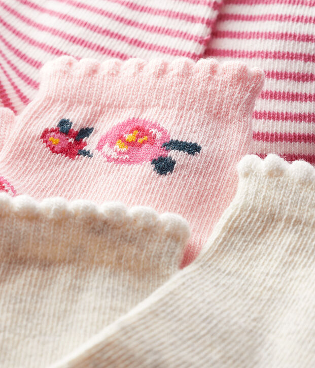 3er-Set Babysocken vielfarbig