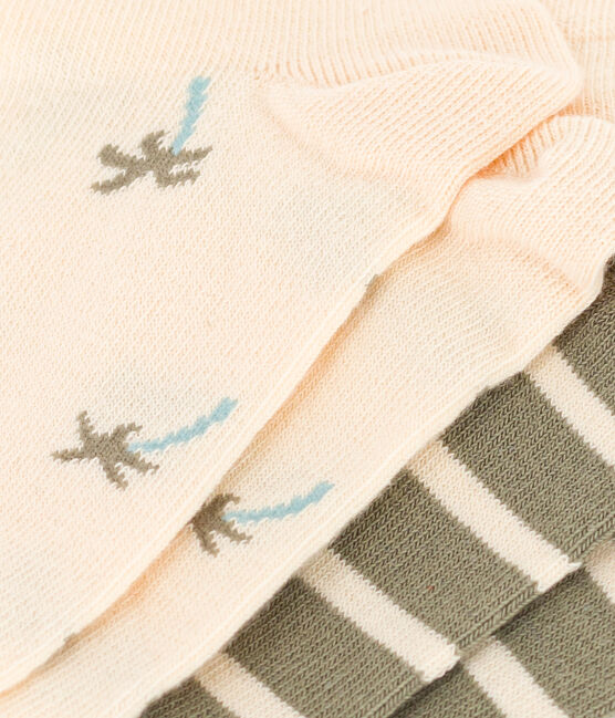2er-Set getupfte Kindersocken aus Baumwolljersey mit Palmenmotiv variante 2