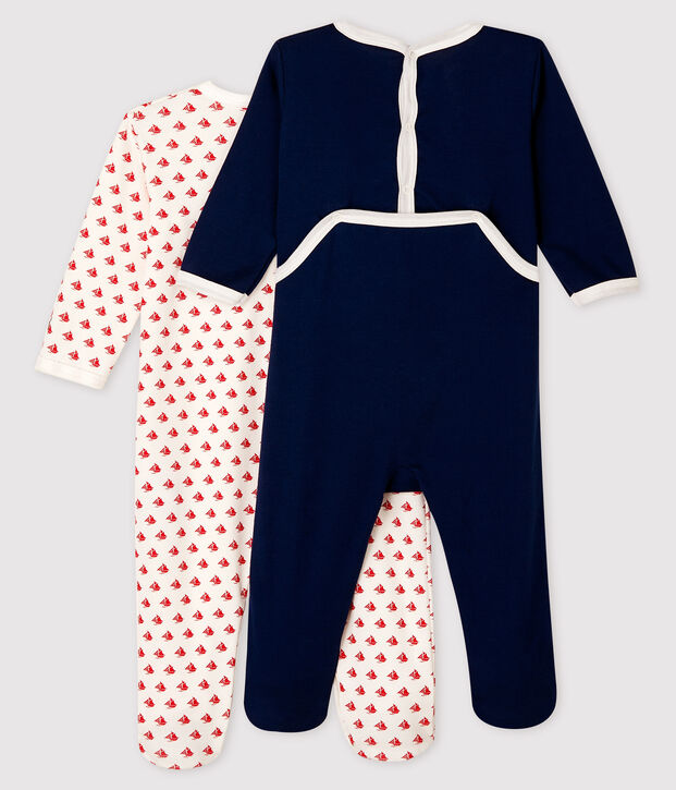 2er-Set Baby-Strampler aus Rippstrick f&uuml;r Jungen vielfarbig