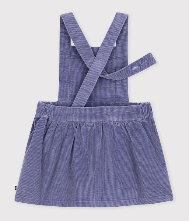 &Auml;rmelloses Baby-Kleid aus einfarbigem Feincord violett
