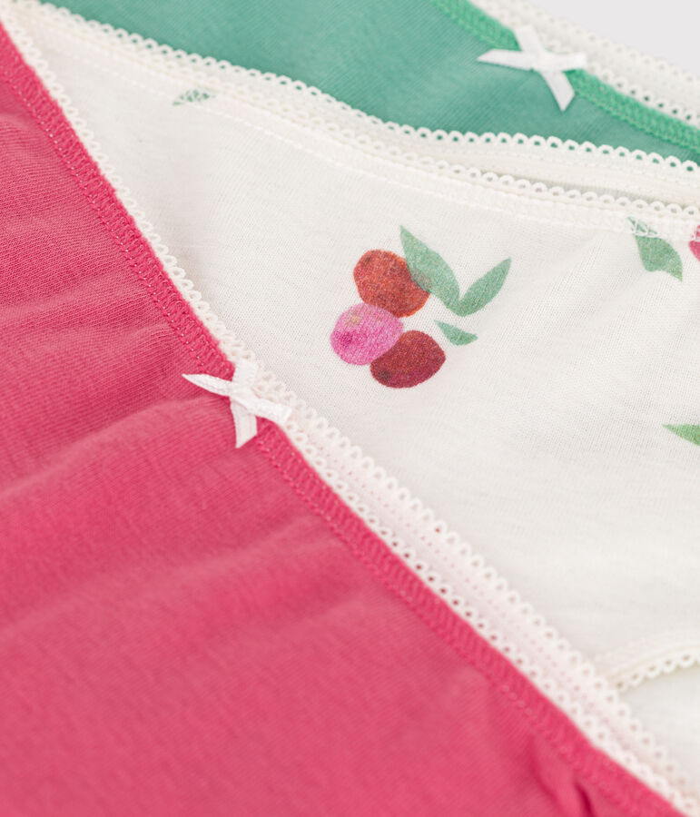 3er-Set Kinder-Shortys aus Baumwolle mit Frucht-Motiv vielfarbig