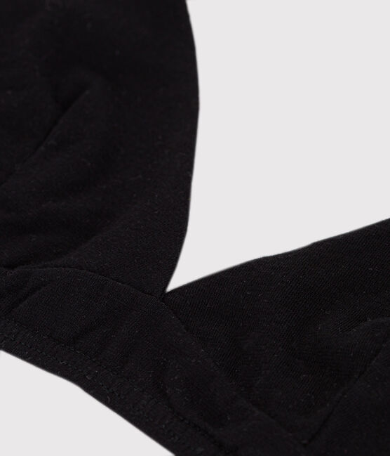 Damen-BH aus Baumwolle und Elastan schwarz BLACK