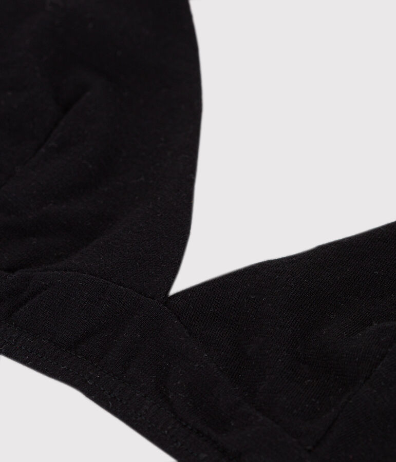 Damen-BH aus Baumwolle und Elastan schwarz