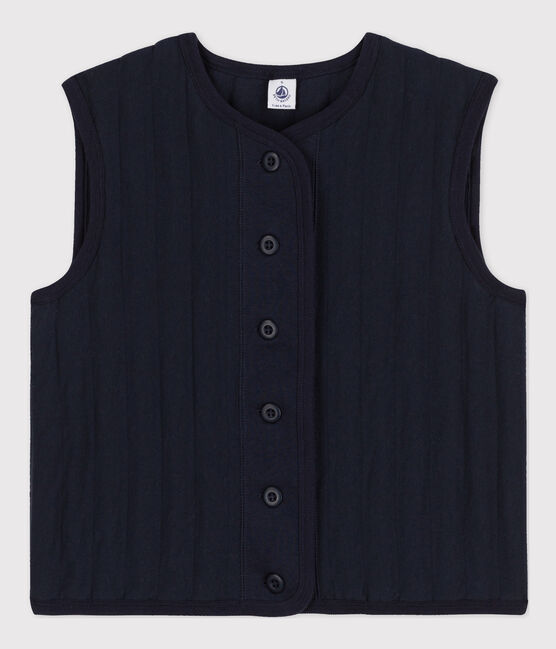 Flauschige Damen-Weste blau SMOKING