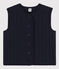 Flauschige Damen-Weste blau SMOKING