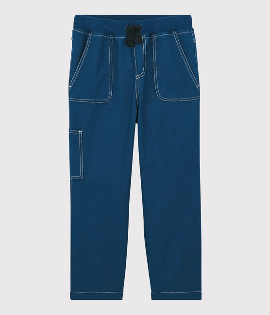 Kinder-Hose aus Sergestoff in Regular Fit-Passform für Jungen blau MAJOR