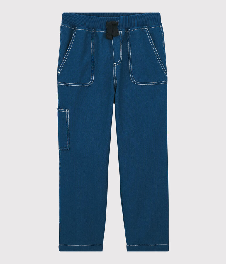 Kinder-Hose aus Sergestoff in Regular Fit-Passform f&uuml;r Jungen blau