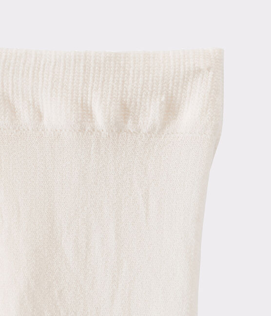 Mikrofaser-Kinderstrumpfhose für Mädchen weiss COQUILLE