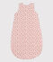 BABYSCHLAFSACK AUS NICKI MIT BLUMENMUSTER, TOG-WERT 2 rosa SALINE/weiss MULTICO