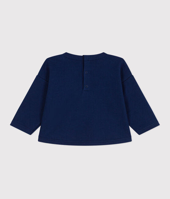 Baby-Sweatshirt aus einfarbiger Baumwolle blau MEDIEVAL