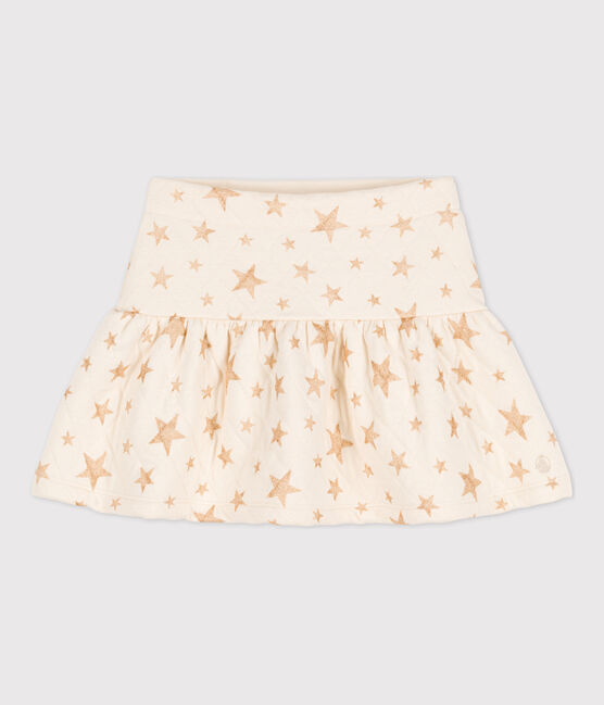 Kinderrock aus Doppeljersey mit Printmotiv für Mädchen naturfarben AVALANCHE