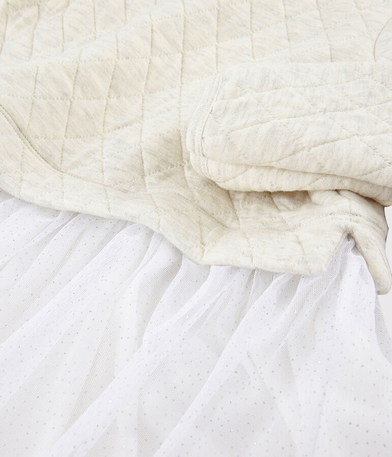 Lang&auml;rmeliges Kinderkleid f&uuml;r M&auml;dchen beige