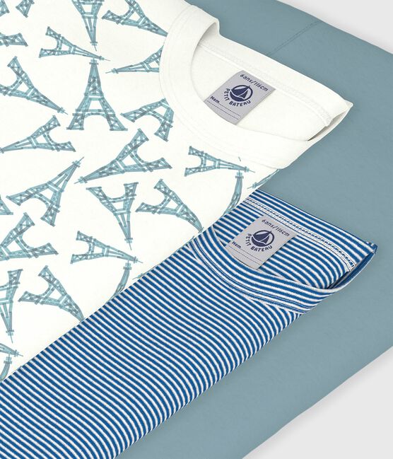 Set kurzärmelige Kinder-T-Shirts aus Baumwolle mit Eiffelturm-Motiv variante 1