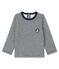 Baby-T-Shirt aus Doppeljersey für Jungen blau SMOKING/beige COQUILLE