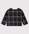 Karierter Baby-Cardigan für Mädchen schwarz CITY/weiss MULTICO