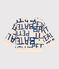 Baby-Sweatshirt aus bedrucktem Molton weiss AVALANCHE/ MULTICO