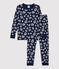 Snugfit-Kinderpyjama mit Sternen-Print für Jungen blau SMOKING/weiss MARSHMALLOW