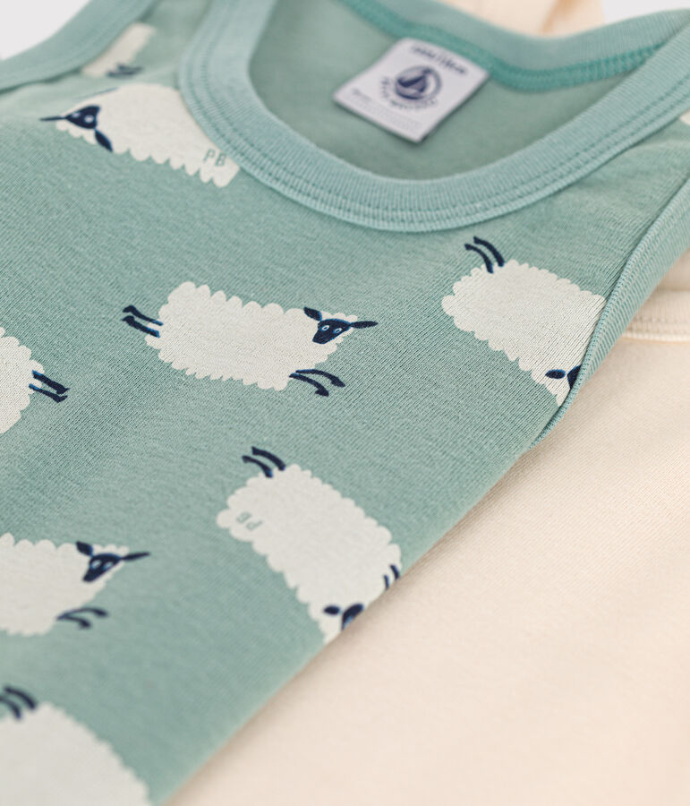 2er-Set Kinder-Unterhemden aus Baumwolle mit Schafmotiv variante 1