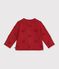 Baby-Cardigan aus Baumwolle mit Herzmotiv rot