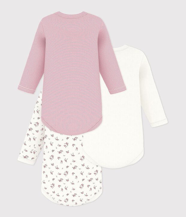 Set lang&auml;rmeliger Baby-Bodys aus Baumwolle mit Blaubeeren vielfarbig