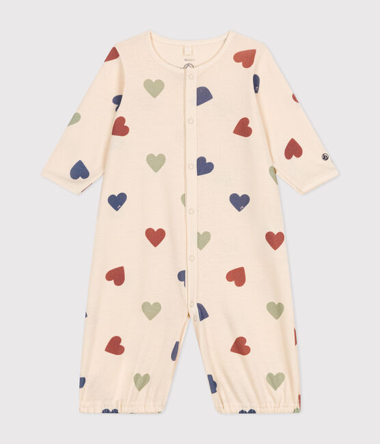 Baby-Kombi-Overall aus Baumwolle mit Herzmotiv weiss AVALANCHE/ MULTICO