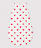 Babyschlafsack aus Baumwolle mit Herzmotiv TOG-Wert 2 weiss MARSHMALLOW/rot TERKUIT