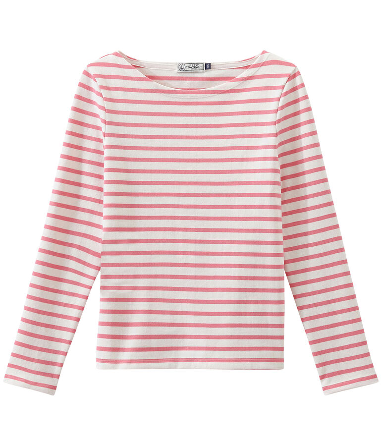 Klassisches streifenshirt weiss/rosa