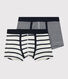 2er-Set gestreifte Boxershorts für Jungen