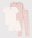 2er-Set Kinderpyjama und Kinder-Kurzpyjama aus Baumwolle für Mädchen