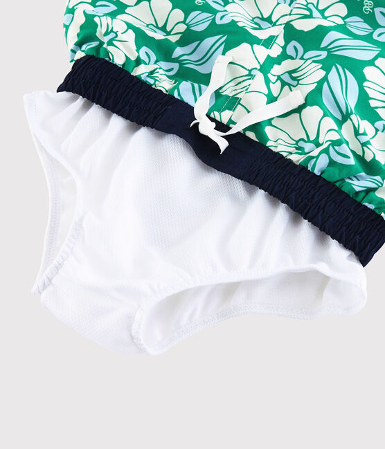 Kinder-Badeshorts aus recyceltem Material für Jungen grün GAZON/naturfarben MULTICO