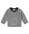 Baby Jungen Pullover mit Milleraies-Ringelstreifen grau CAPECOD/weiss MARSHMALLOW