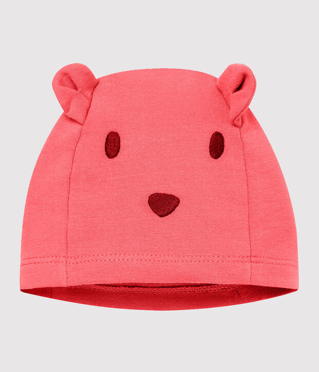 Entz&uuml;ckende Baby-M&uuml;tze Unisex aus Stretch-Molton rosa
