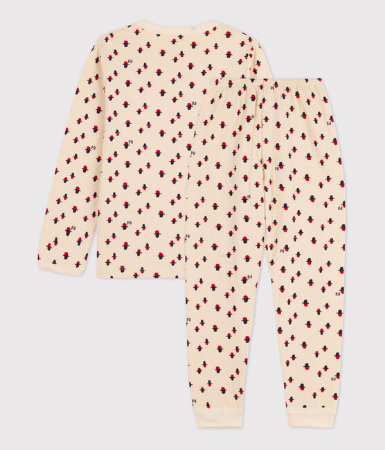 Kinderpyjama aus Doppeljersey weiss AVALANCHE/ STOP/ MULTICO