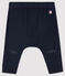 Baby-Leggings aus Bio-Baumwolle mit Katzenkopf-Motiv blau SMOKING