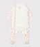Baby-Bodyjama aus Doppeljersey für Mädchen weiss MARSHMALLOW/rosa GROSEILLER