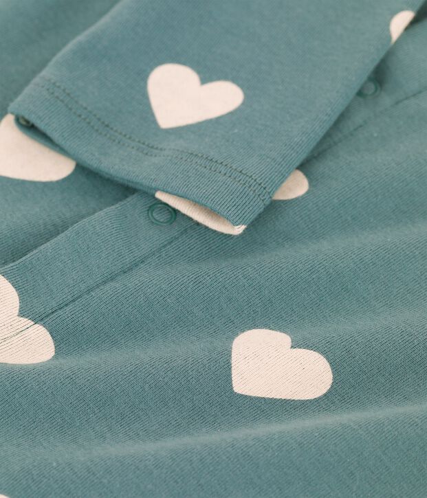 Gemusterter Cardigan aus Baumwolle f&uuml;r M&auml;dchen gr&uuml;n/naturfarben
